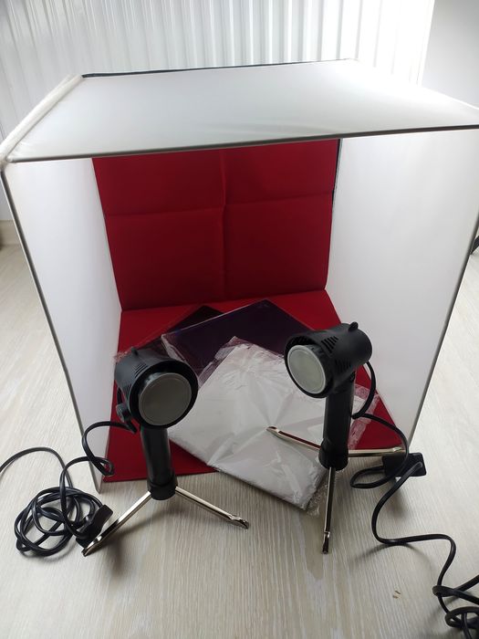 Namiot bezcieniowy lampy 40x40x40 cm 4 tła fotografia produktowa