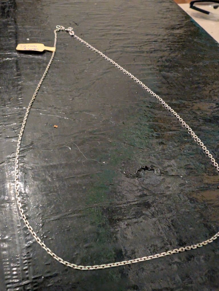Drobny srebrny łańcuszek 925 próba typu rope misterna robota