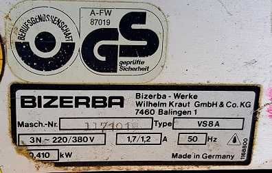 Krajalnica BIZERBA VS8A do mięsa wędlin PÓŁAUTOMAT