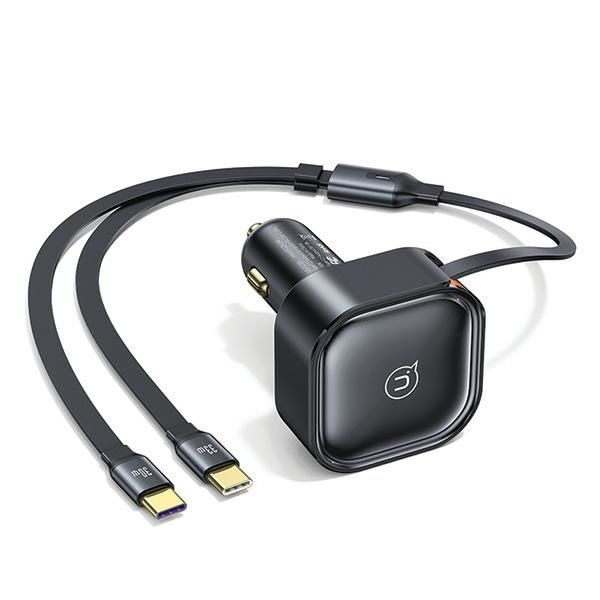 Ładowarka sam. z kablem 2xUSB-C 30W Fast Charge Usams US-CC220