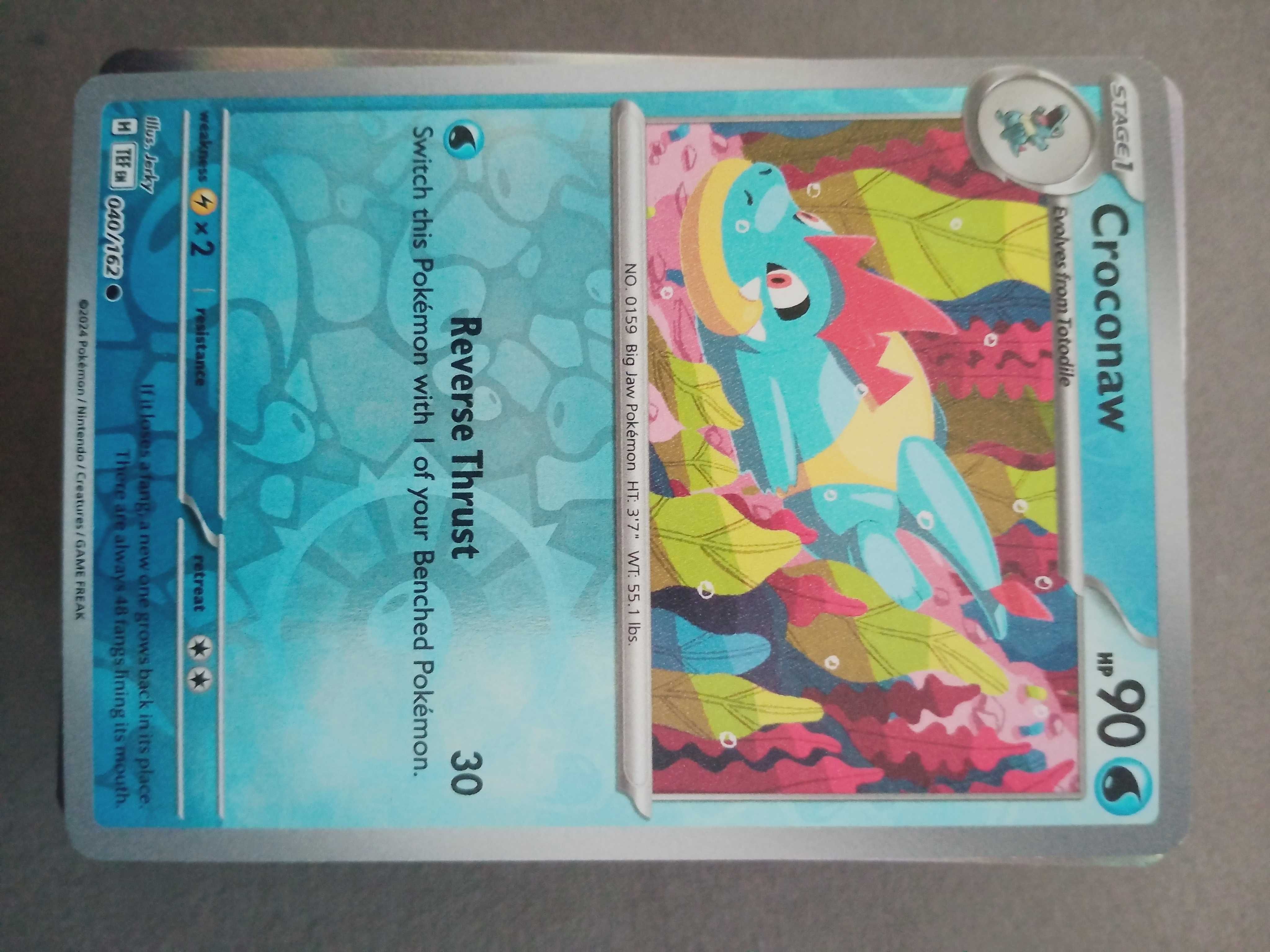 Karta Pokemon Scarlet and ... Temporal Forces Reverse 040/162 Croconaw