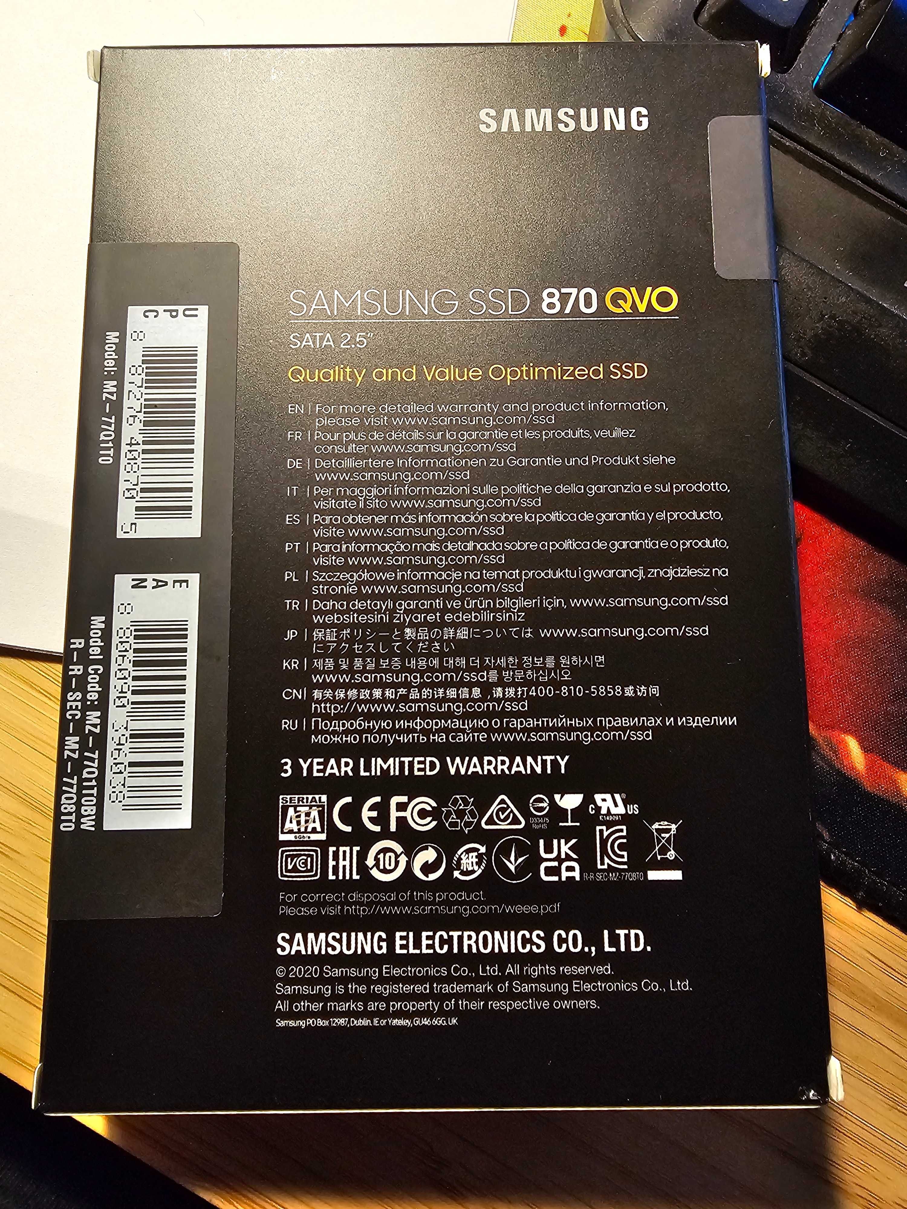 Samsung 870 QVO 1TB Dysk SATA 2.5 Nowy!