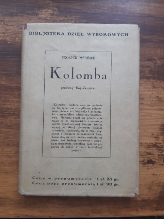 Prosper Mérimée. "Kolomba". 1925. Przekład Boy-Żeleński
