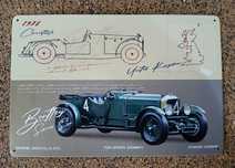 Poster - Bentley Speed Six 1928 (metal 30x20 cm)
