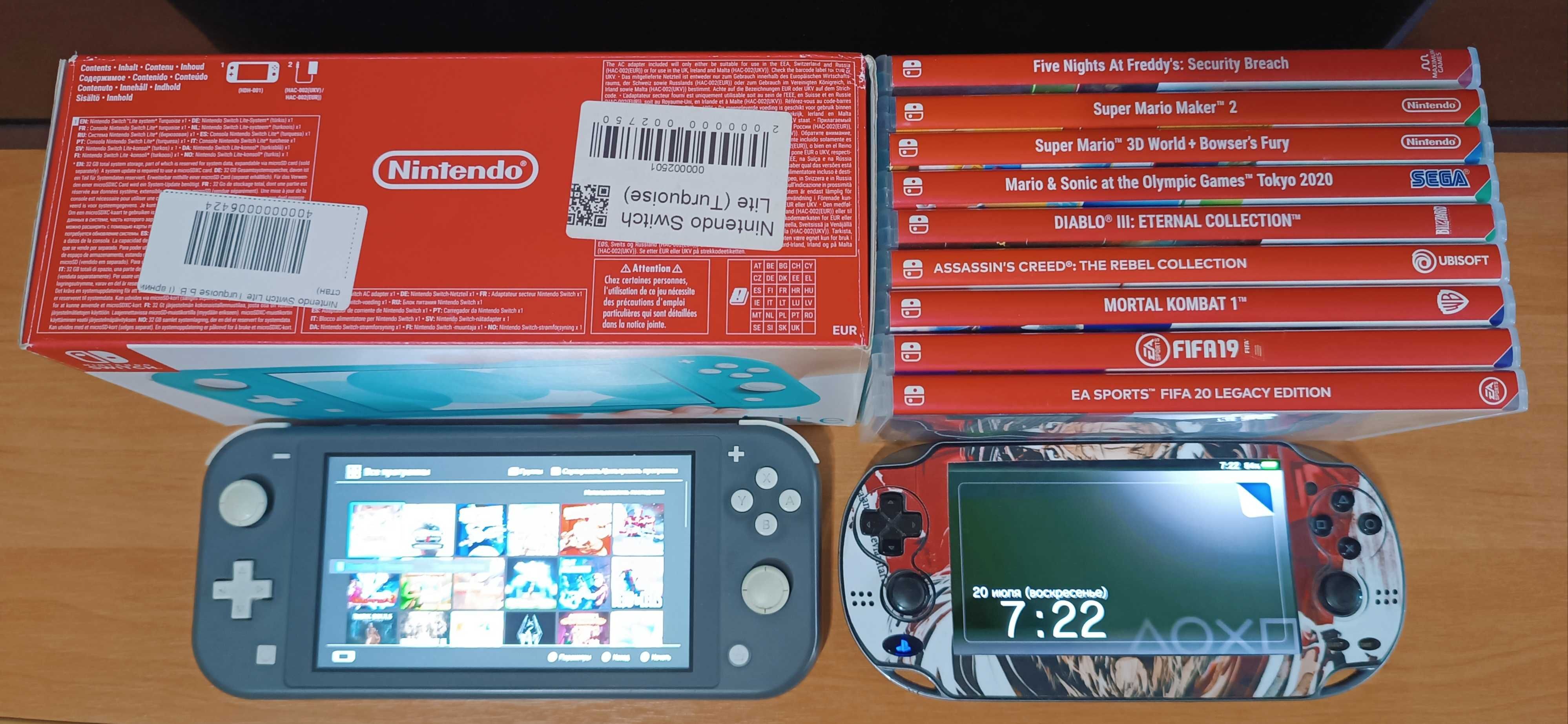 Nintendo Switch Lite Coral-128Gb(Обмен,Игры-MK1/Zelda/Mario2/Witcher3)