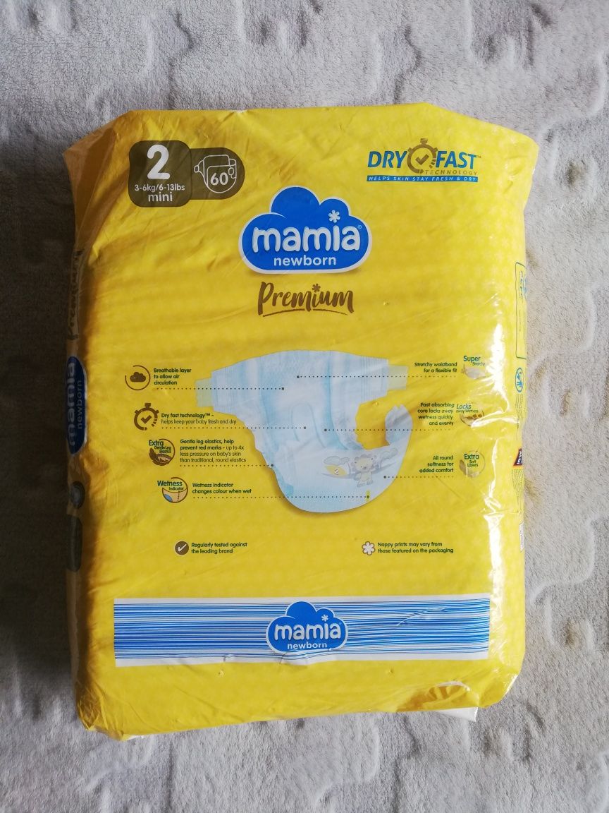 Памперсы Mamia Premium 2 (3-6кг) 60шт