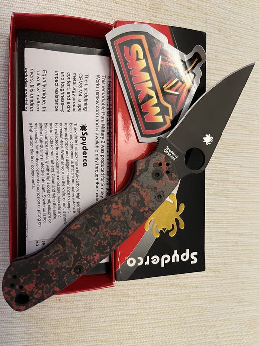 Nóż Spyderco SMKW Paramilitary 2 Lava DLC M4