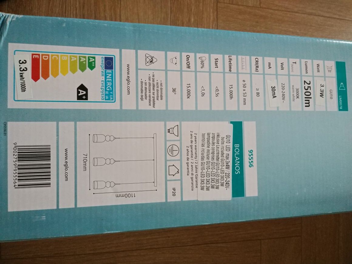 Lampa wisząca EGLO Bolanos LED potrójna