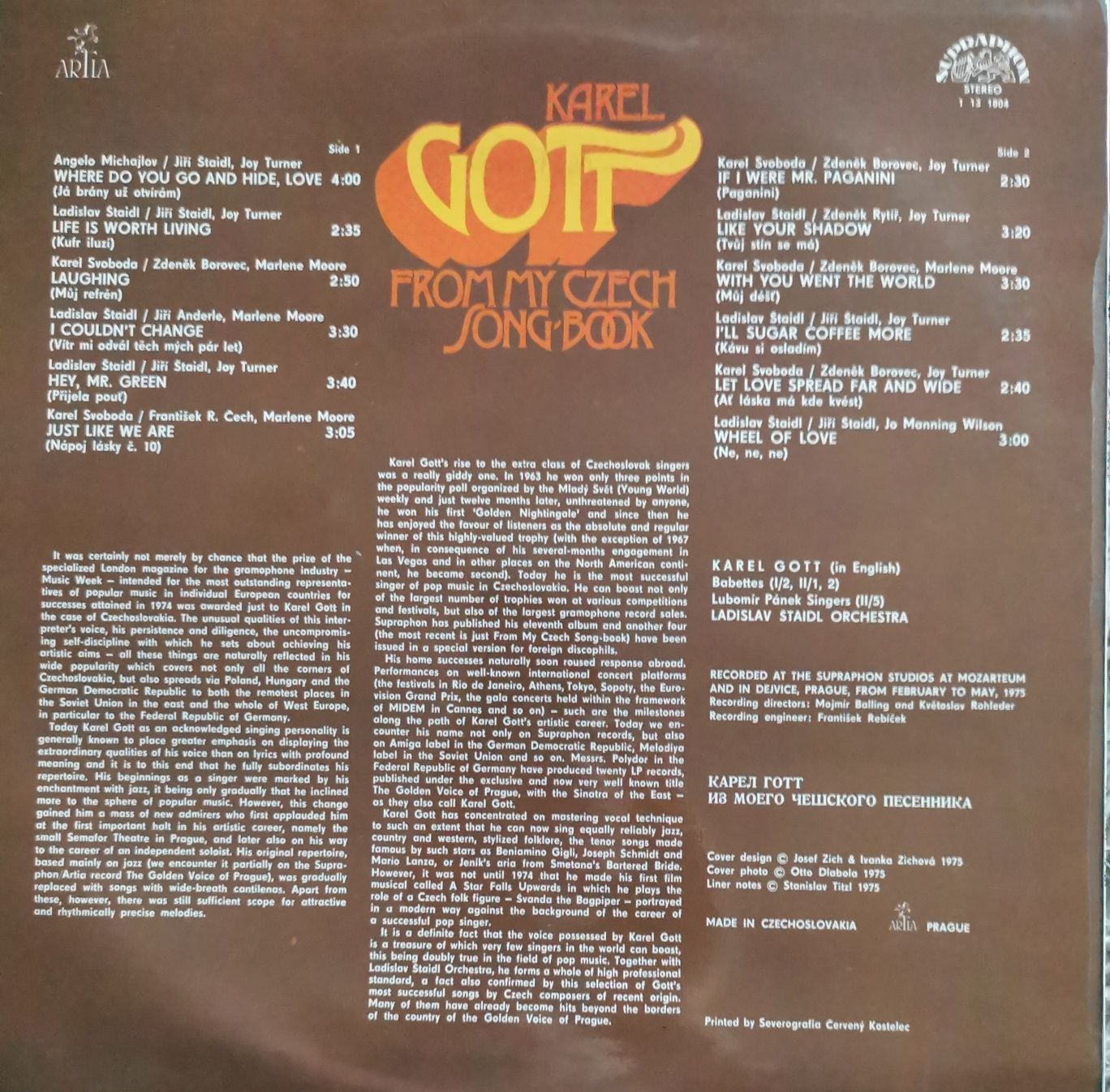 Płyta winyl Karel Gott album