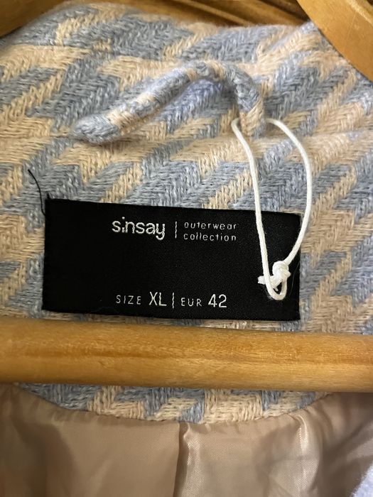 Пальто жіноче Sinsay в гусячу лапку, нове
