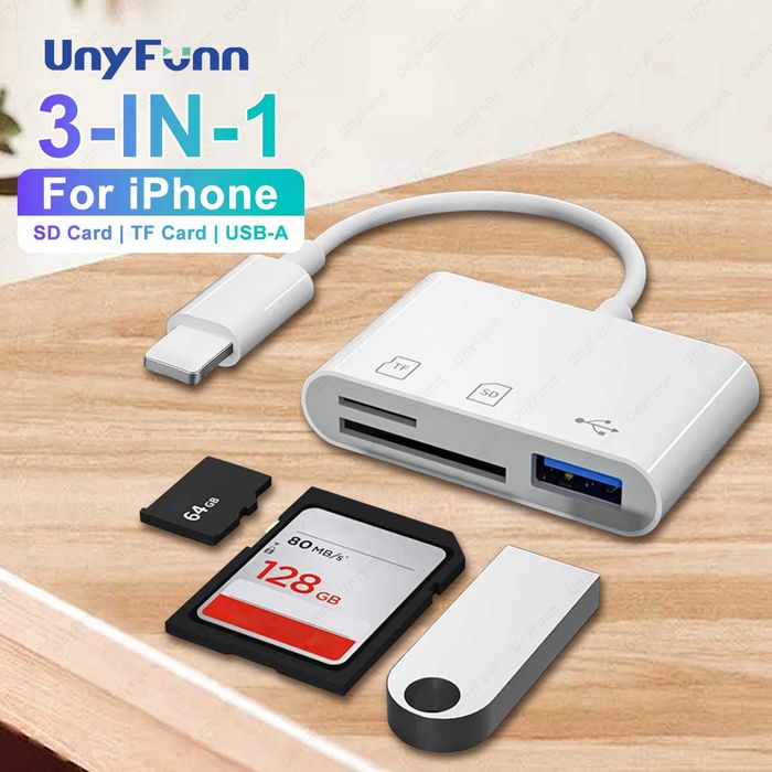 Czytnik kart 3w1 USB-C — SD / microSD / USB OTG do telefonu i laptopa