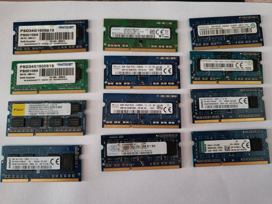 ОЗУ оперативна пам'ять ноутбук DDR3 DDR3L 2 Gb, 4 gb, 8 gb