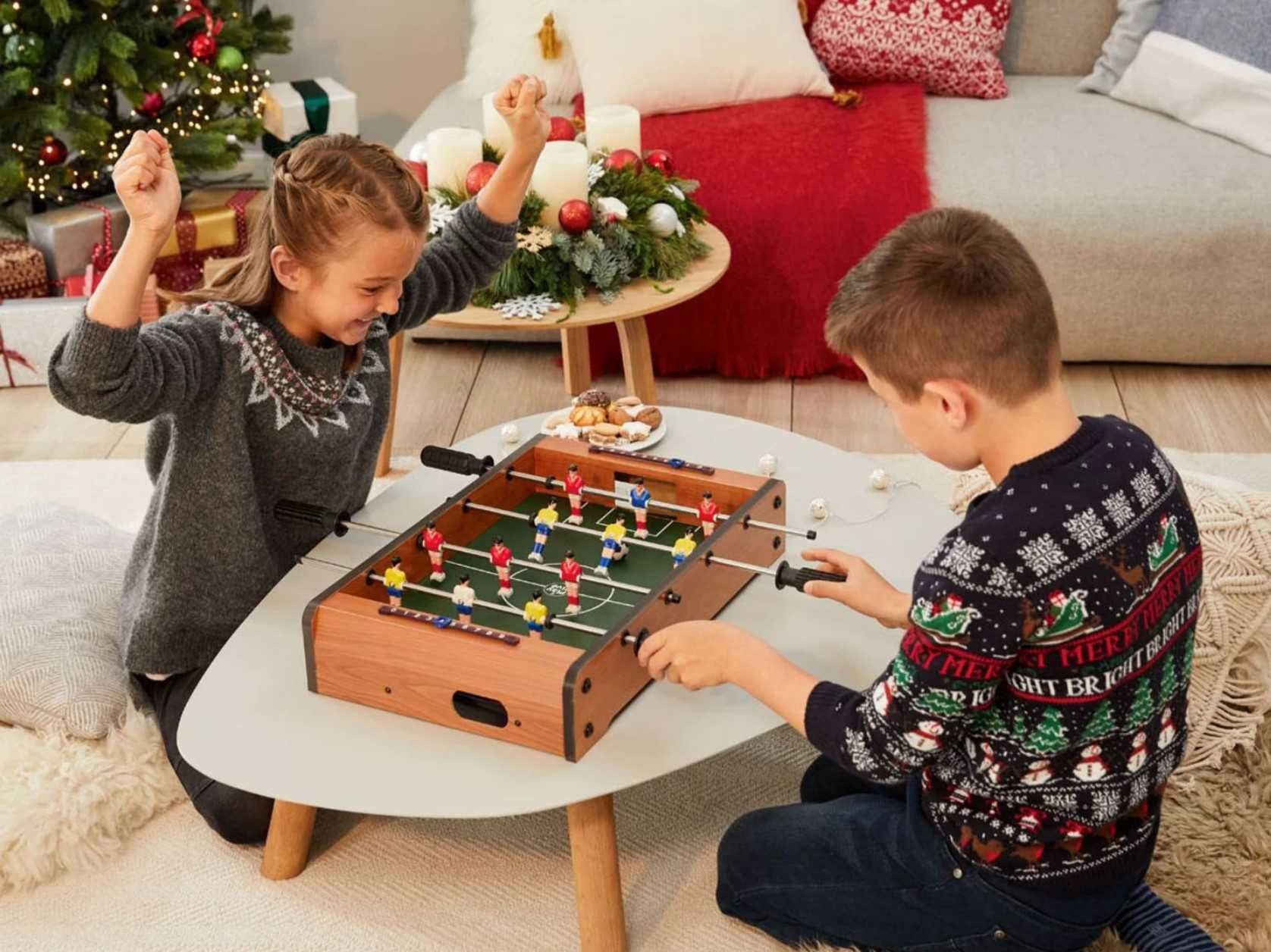 Mini piłkarzyki gra stołowa stół 51x31cm pomysł na świąteczny prezent