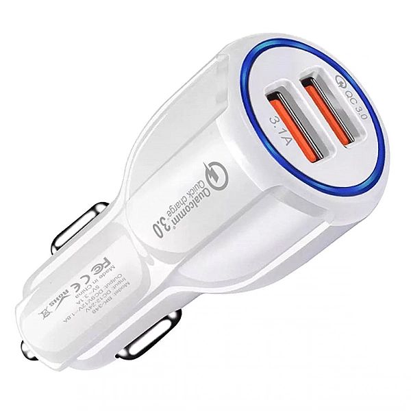 Ładowarka samochodowa 3,1A 2xUSB Quick Charge 3.0