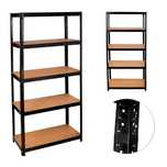 Regał magazynowy metalowy 180x90x40 czarny do garażu magazynu 875 kg
