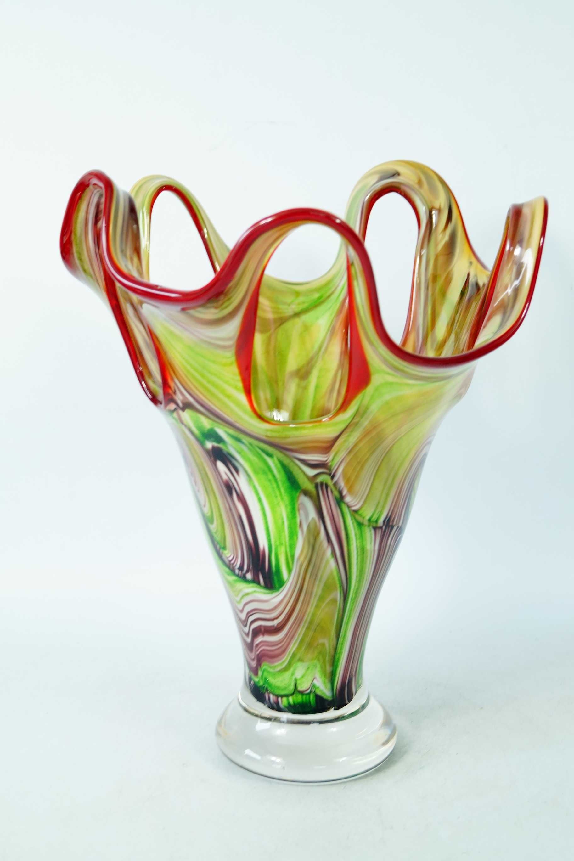 Piękny szklany wazon MURANO style piękne kolory 3D