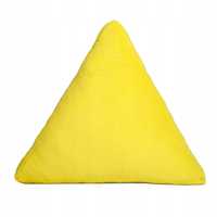 Poduszka Shape 43x50x12 trójkąt bryła żółta pluszo