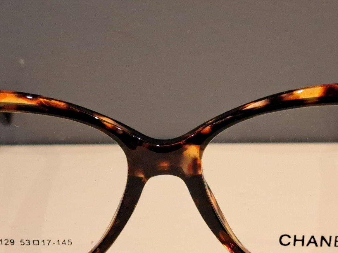 **CHANEL nowe panterkowe oprawki okulary zerówki zlote