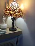 Tiffany wyjątkowa Bursztynowa lampa .
