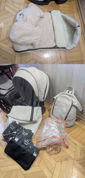 Коляска junama 2в1+великий комплект