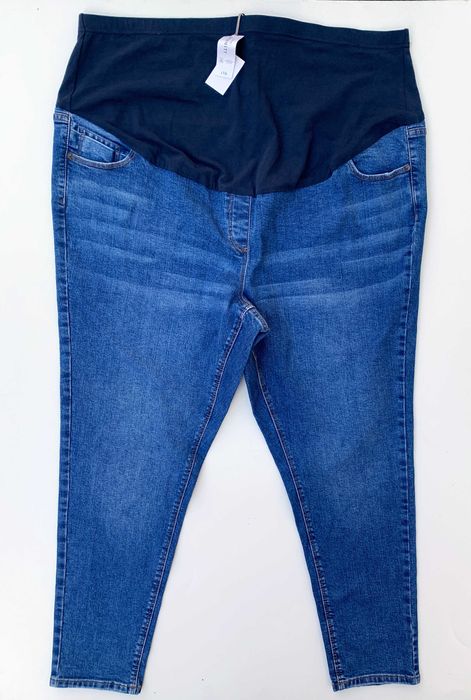 Spodnie Ciążowe Nowe George Maternity 52 Rurki Jeansowe Dzinsy