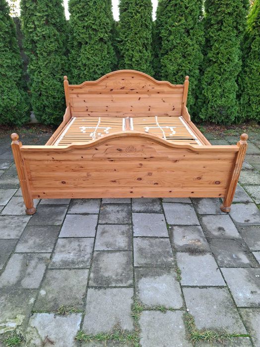 Łóżko lite drewno sosnowe