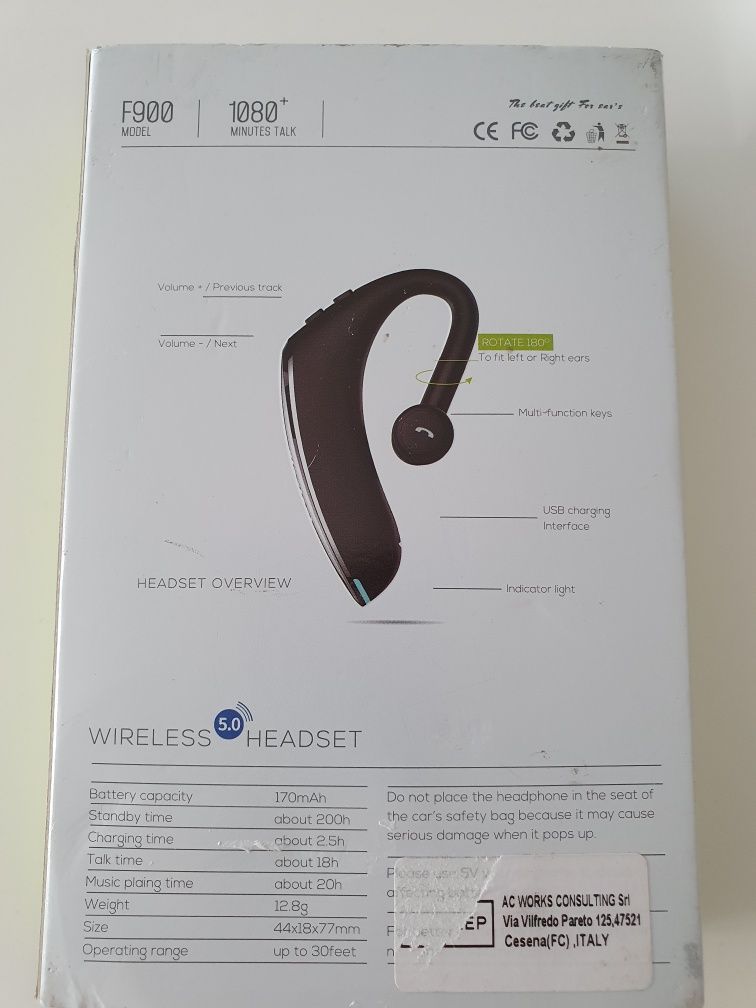Zestaw słuchawkowy Bluetooth F900