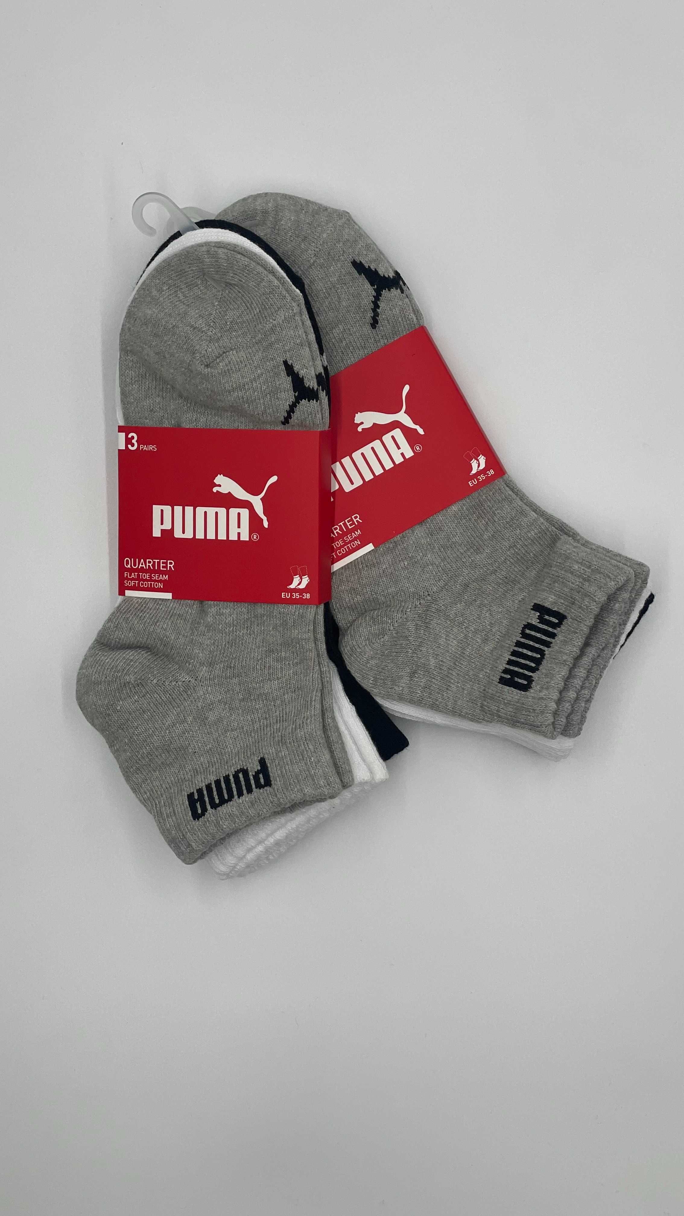 Skarpetki PUMA 6-PAK QUARTER/zakostki MULTI 39/42  Białe Szare Czarne