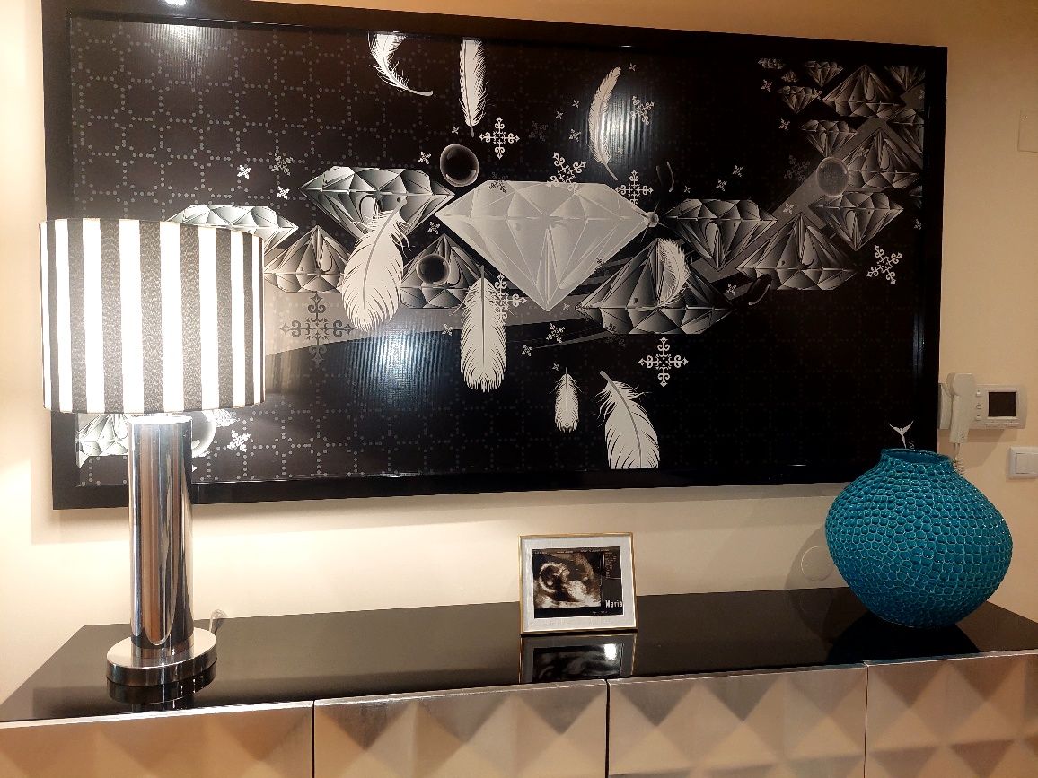 Quadro 200x100 preto e branco