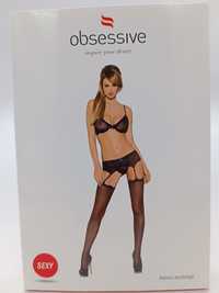 Obsessive Adoria stockings S/M czarne nowe