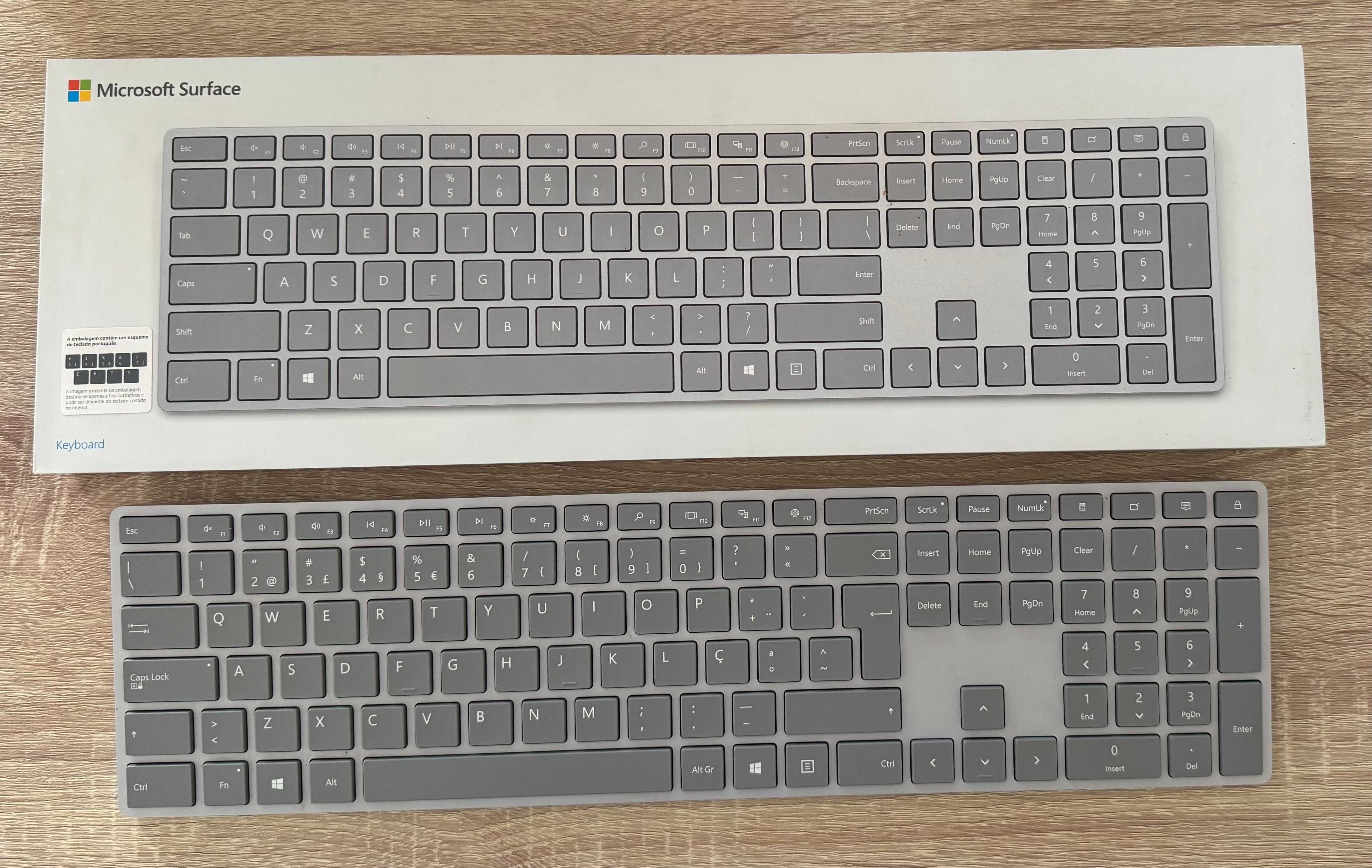 Teclado PT Microsoft Surface Cinzento