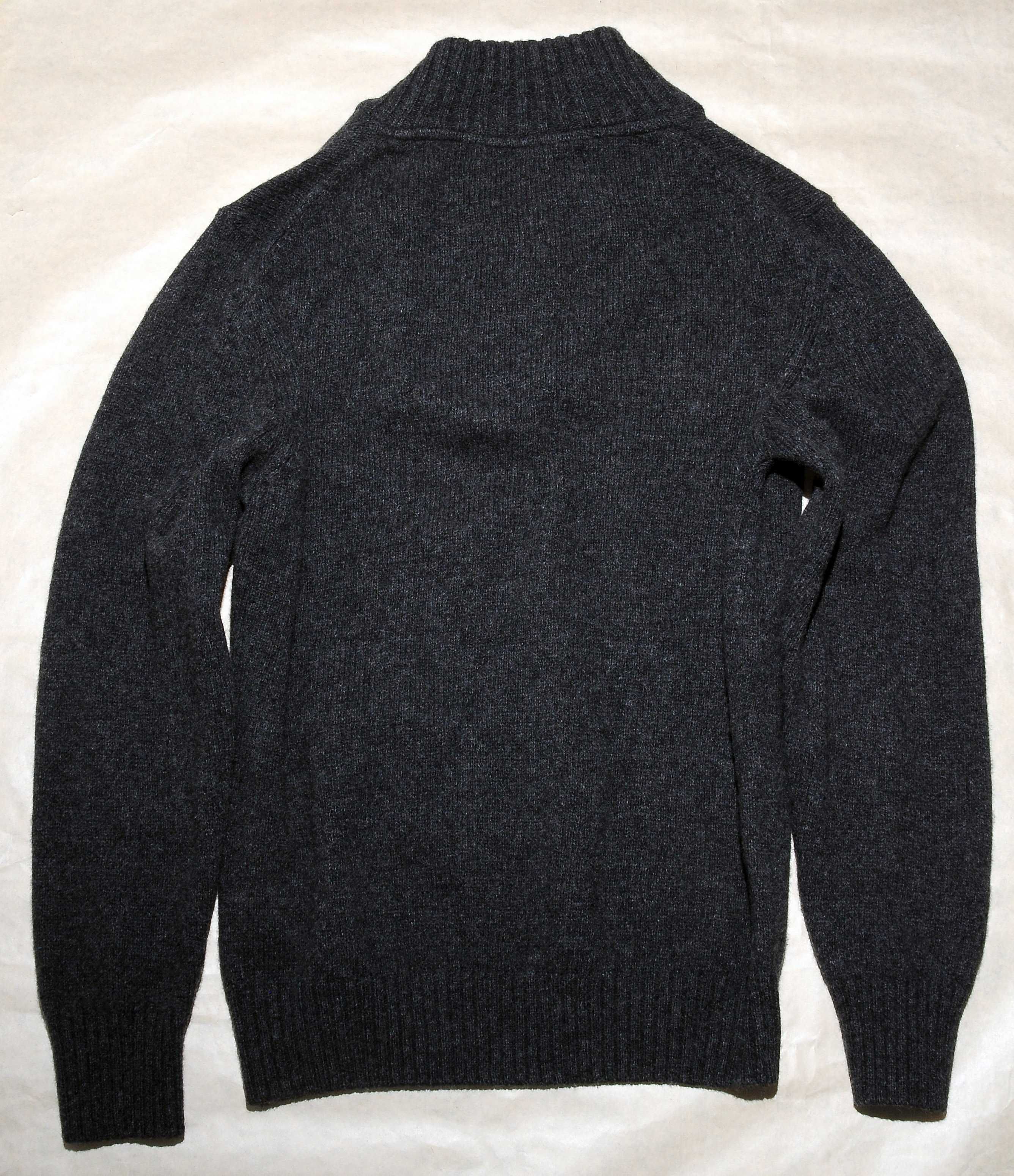 Шерстяной свитер ZARA MAN L 80% шерсти Испания серый