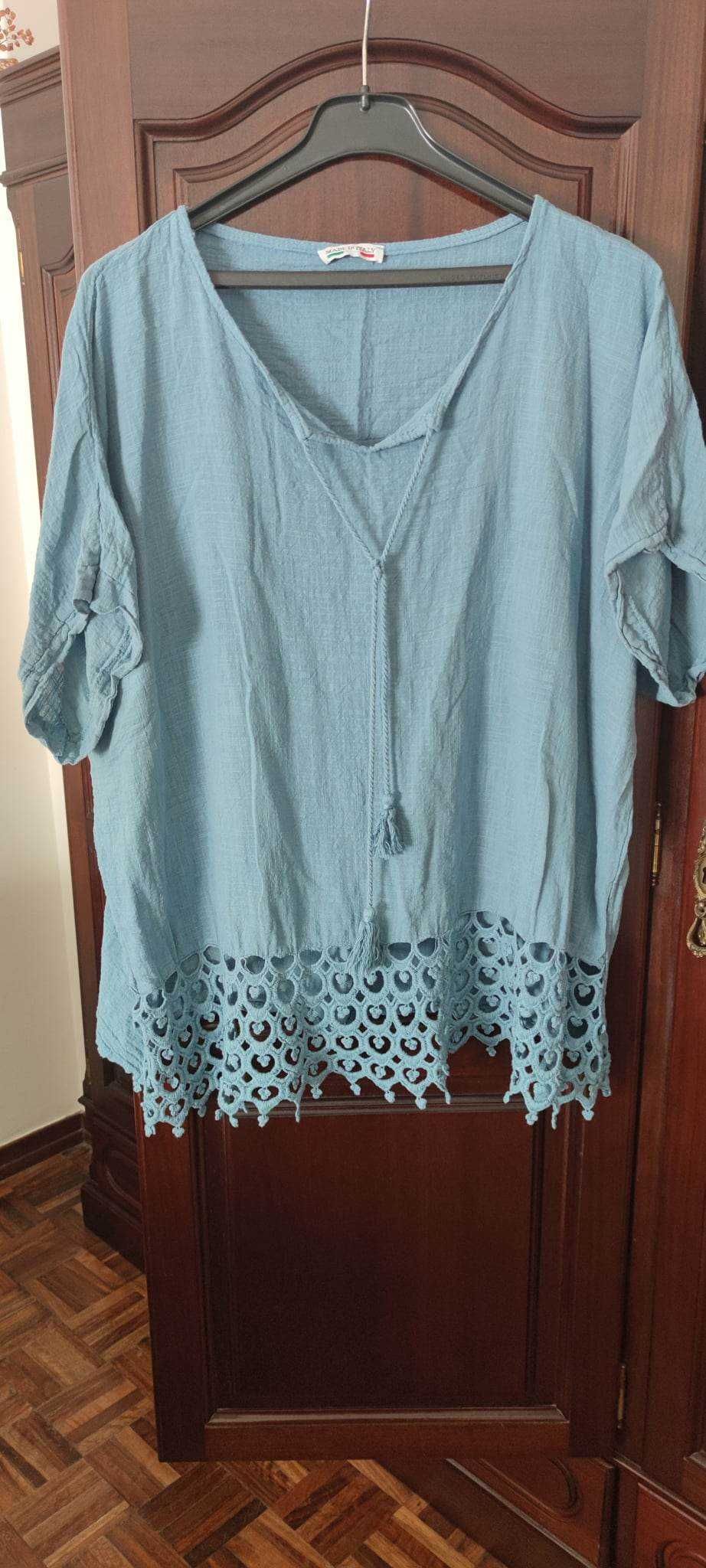 Blusa Azul (oversized) XL