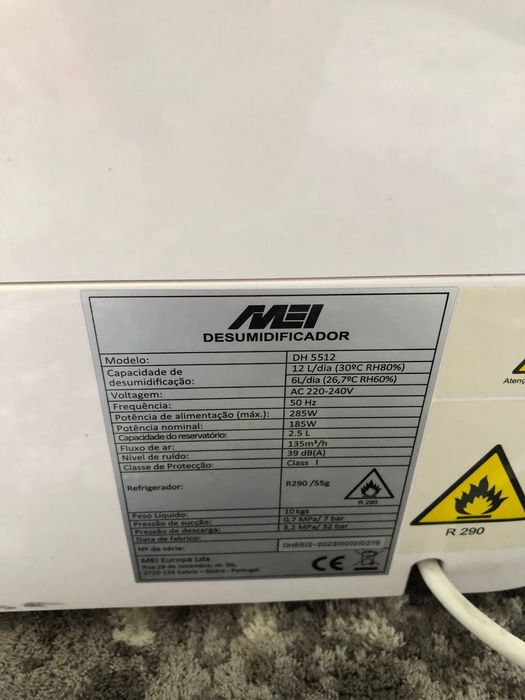 Desumidificador MEI DH 5512 – 12L