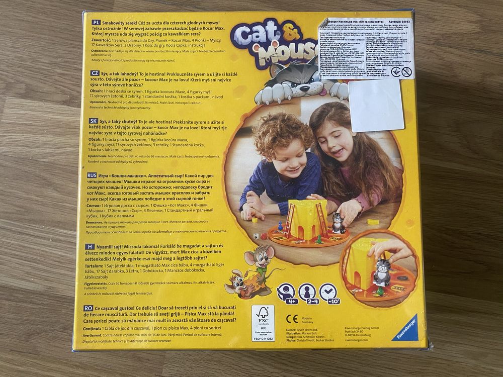 Ravensburger Cat and mouse Кіт та мишенята Полювання на сир Кот Макс