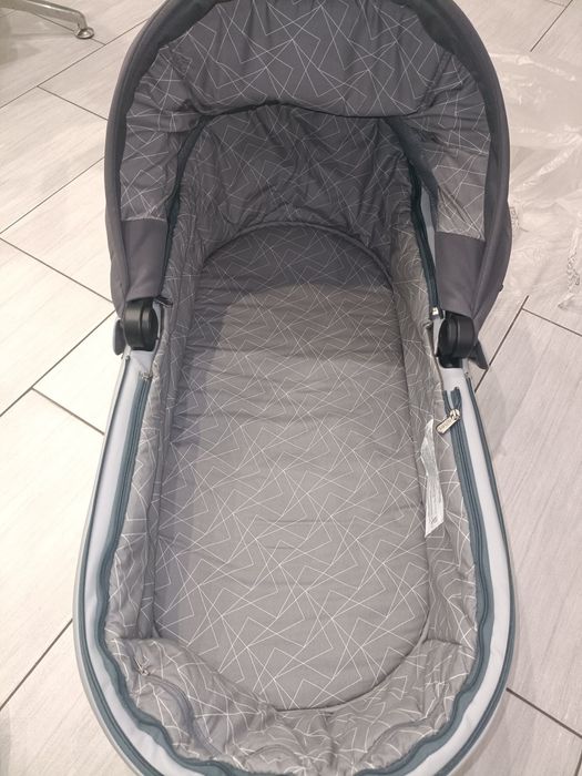 Wózek anex sport siwo-biały 2w1