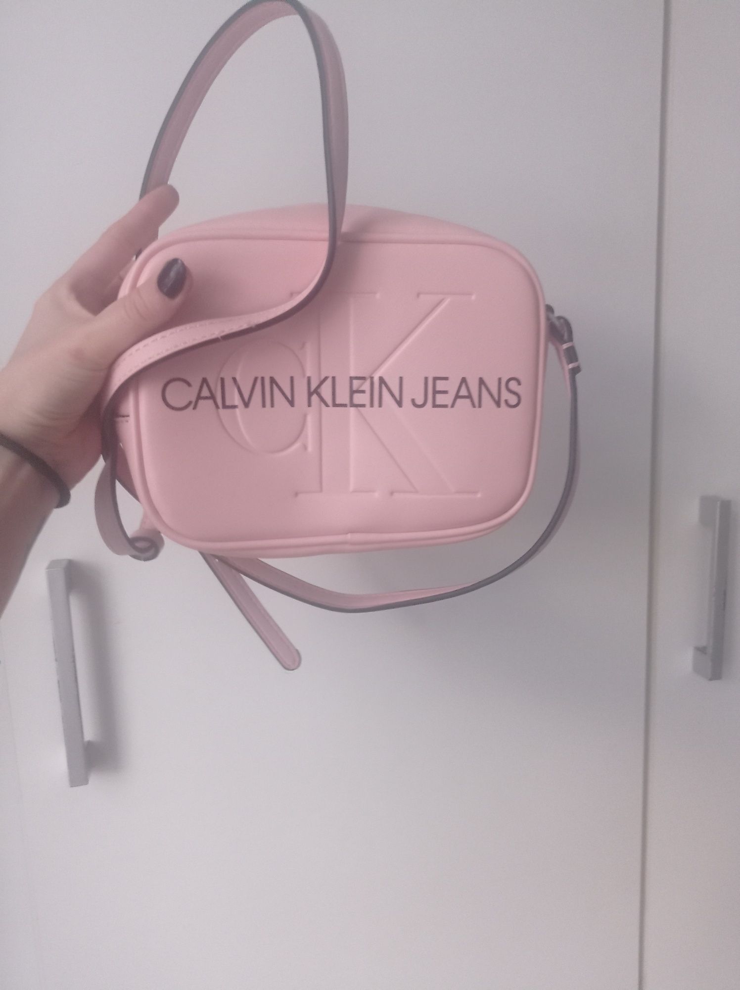 Calvin Klein torebka nowa pudrowy róż