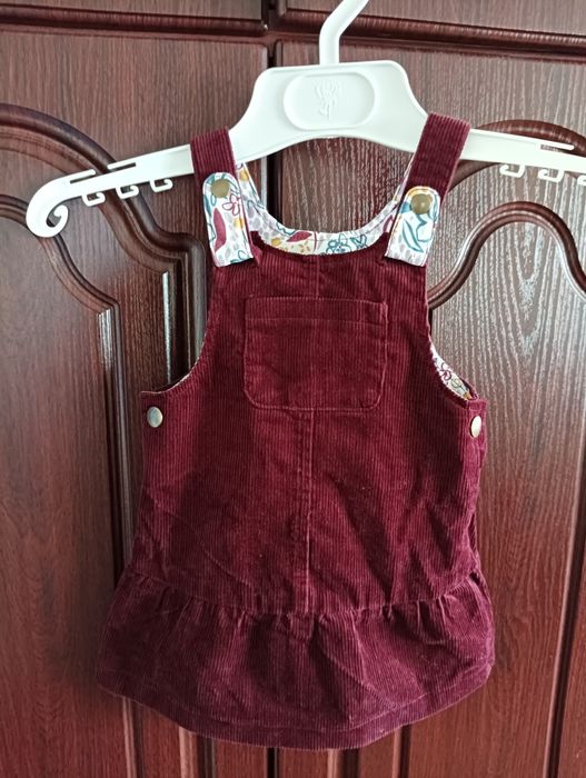 44. Spódniczka na szelki dla dziewczynki rozmiar 80-86