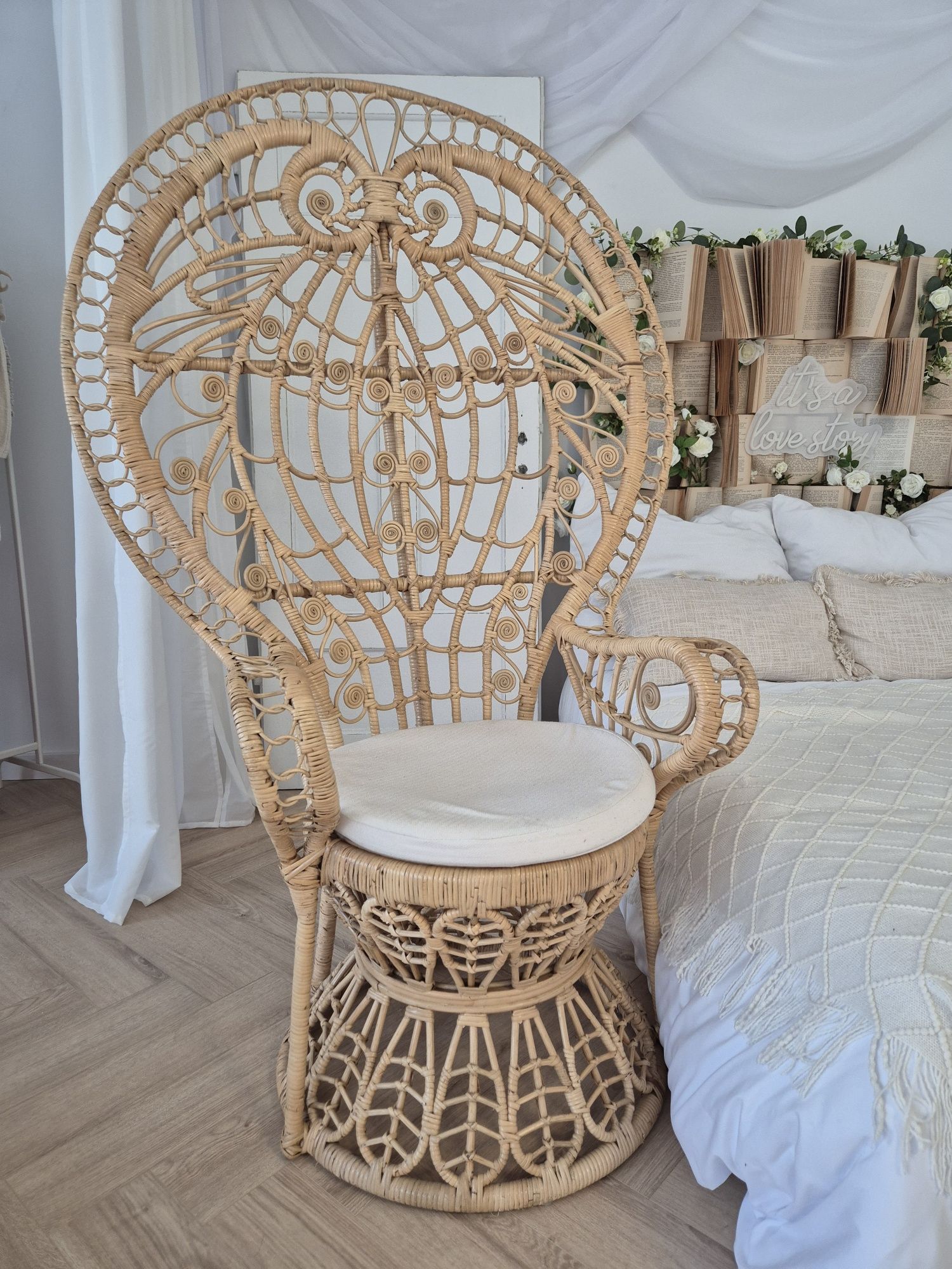 Fotel rattanowy PAW boho