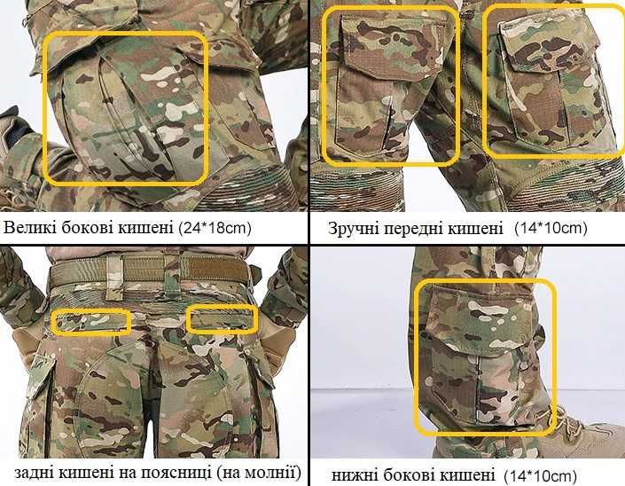 Штани IDOGEAR Gen3 Combat, вставки "гармошки", наколінники — Оригінал