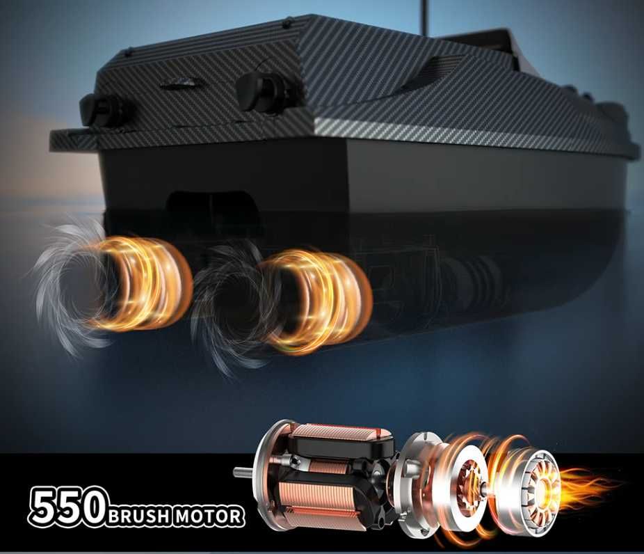 Łódka Zanętowa Flytec V080 GPS Punktów Auto Powrót Akumulator 20A