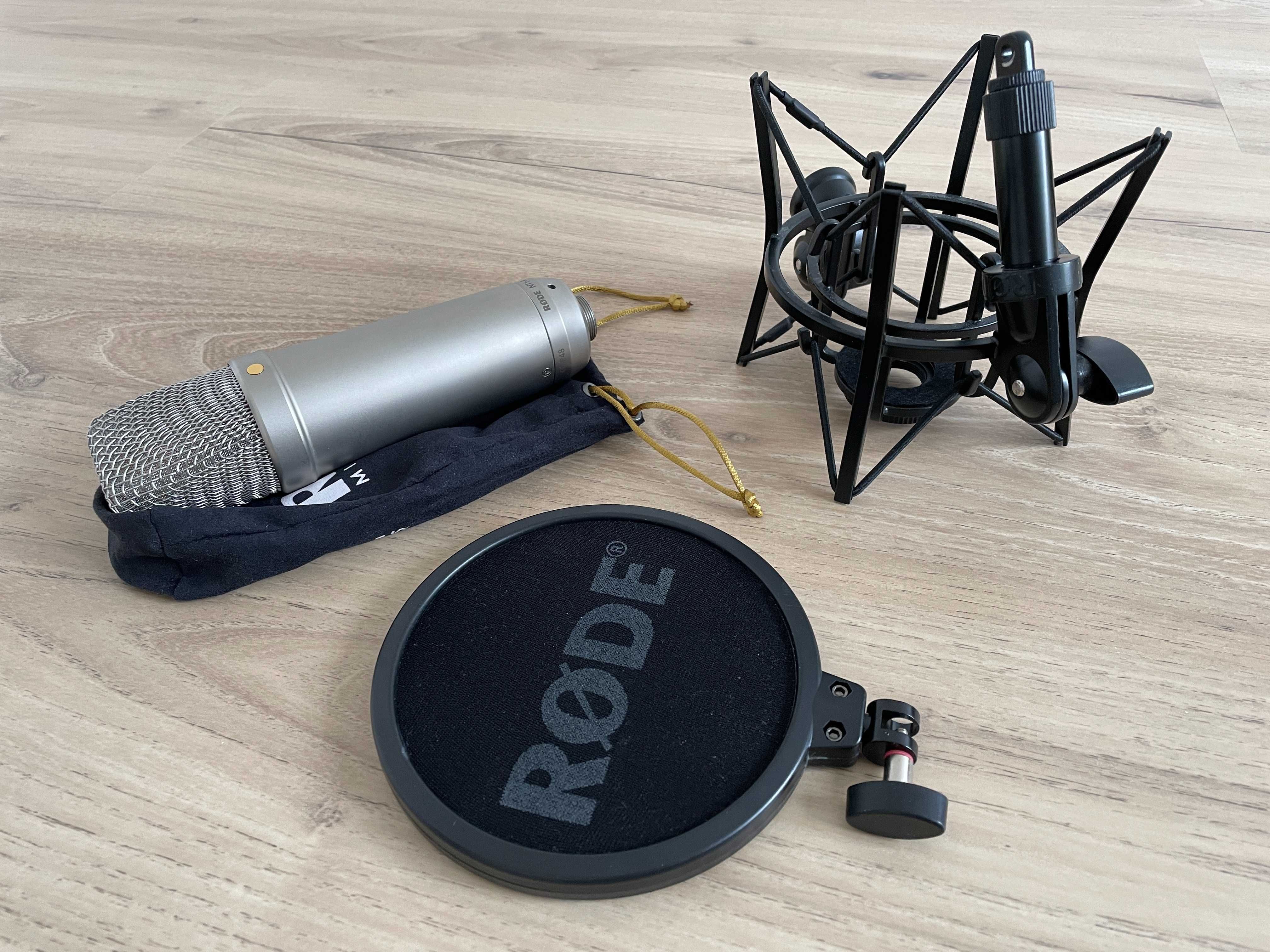 Mikrofon Rode NT1-A + zestaw pop-filter i pająk. Jak nowy.
