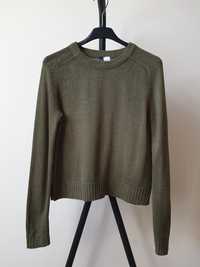 Sweter oliwkowy H&M