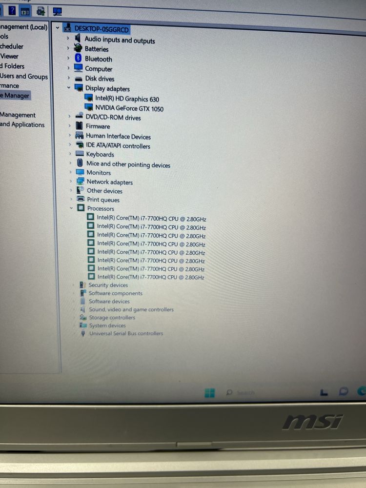 Надежный игровой ноутбук Msi intel i7 nvidia 1050