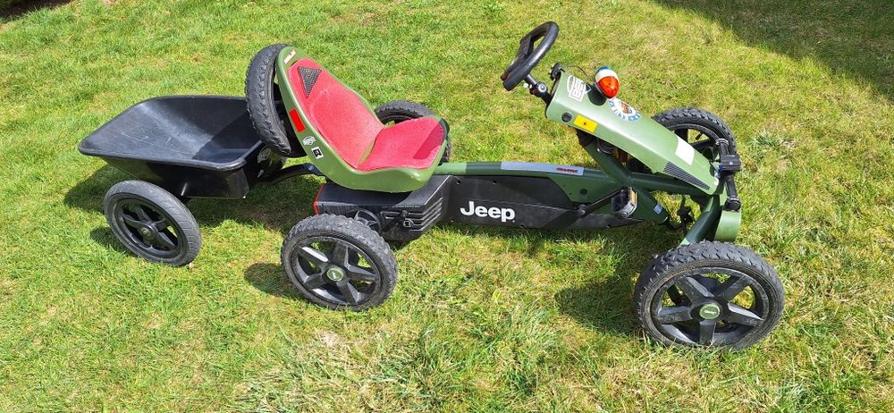 Gokart Berg Jeep + przyczepka + gadżety 4-12 lat dzień dziecka