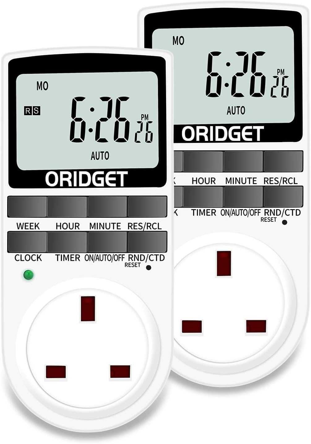 Gniazdo elektryczne  cyfrowy timer ORIDGET z 18 programami włączania