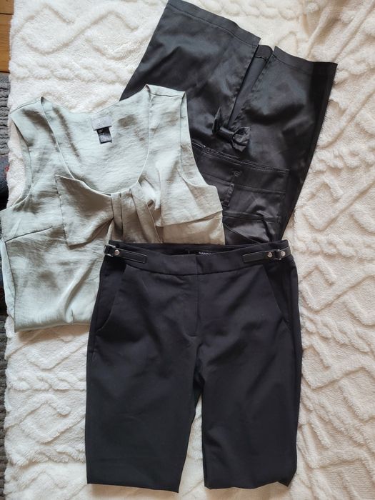 Zestaw rozm.34 XS bluzka H&M spodnie Mango spódnica