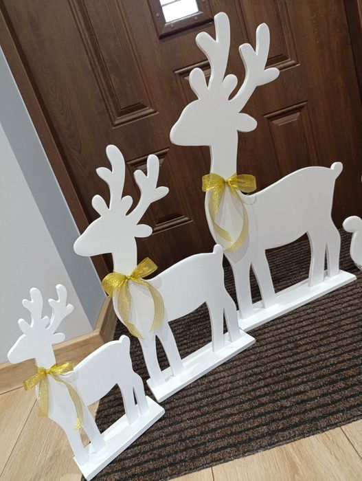 Jelonki jelenie drewniane ozdoba świąteczna ze sklejki