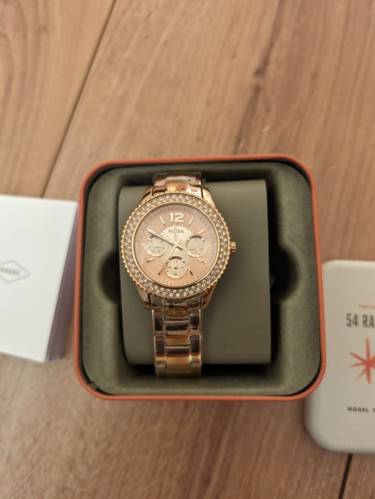 Zegarek damski Fossil ES3590 Rose gold Nowy