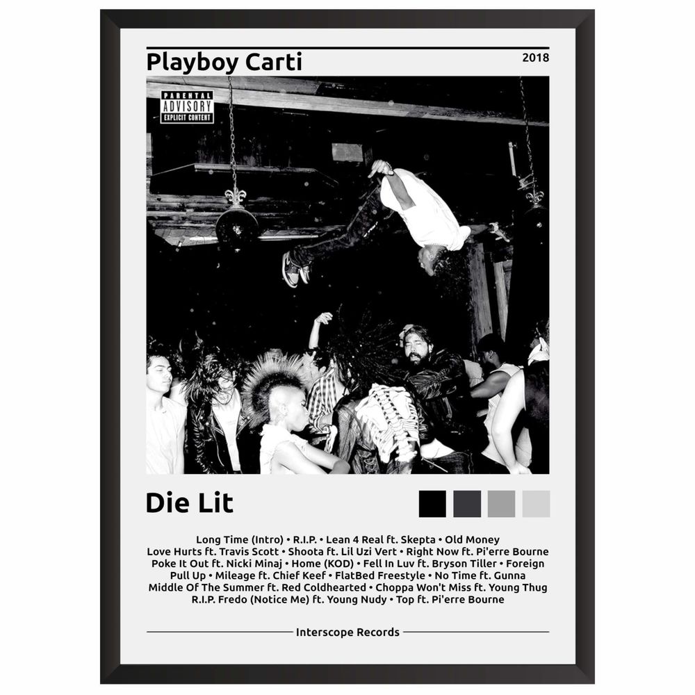 Plakat playboy carti Die Lit w ramce